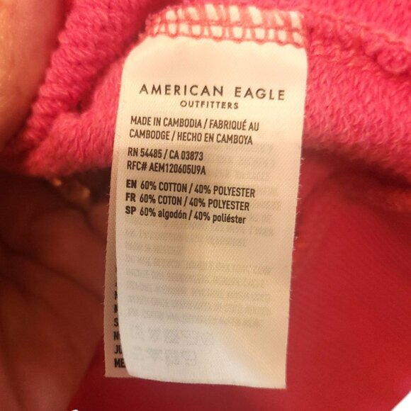 American Eagle Women's Hoodie This Feels Seriously Lived In Zip Up Pink Ombre Lg - Picture 7 of 8